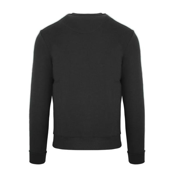 Aquascutum Mens Embroidered Logo Cotton Sweatshirt - Black - 