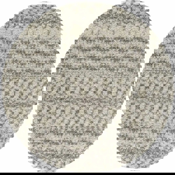 Shaggy Rug Ivory-Grey colours non-shedding, pet-friendly.