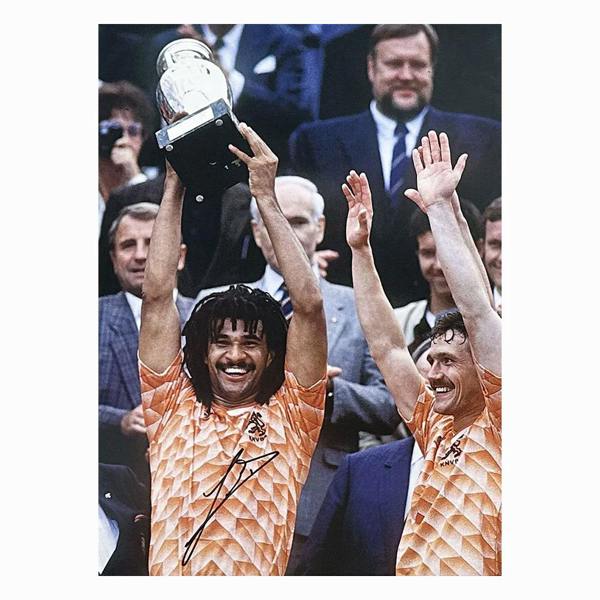 Ruud Gullit signed 1988 European Championships photo. — Unframed