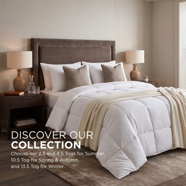 HOMESCAPES Luxury Like Down Super Microfibre All Seasons 13.5 Tog Duvet