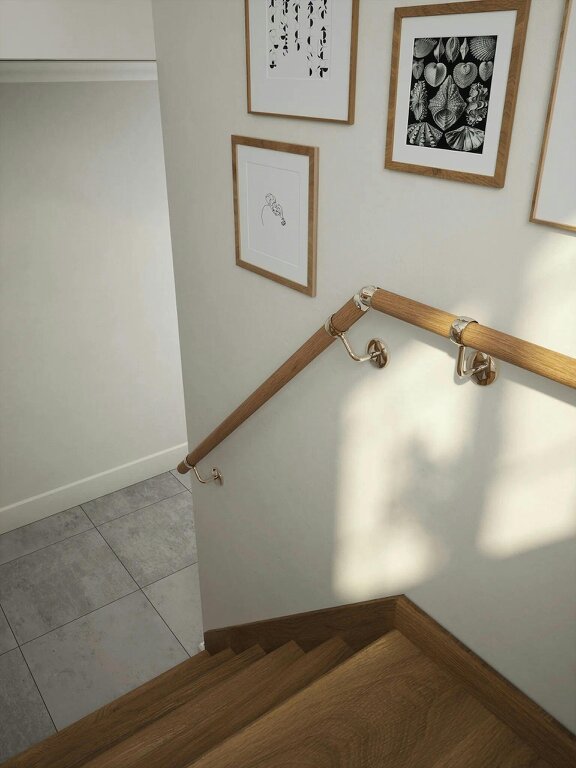 Handrails Direct Stoneleigh Red Oak Half Turn Handrail