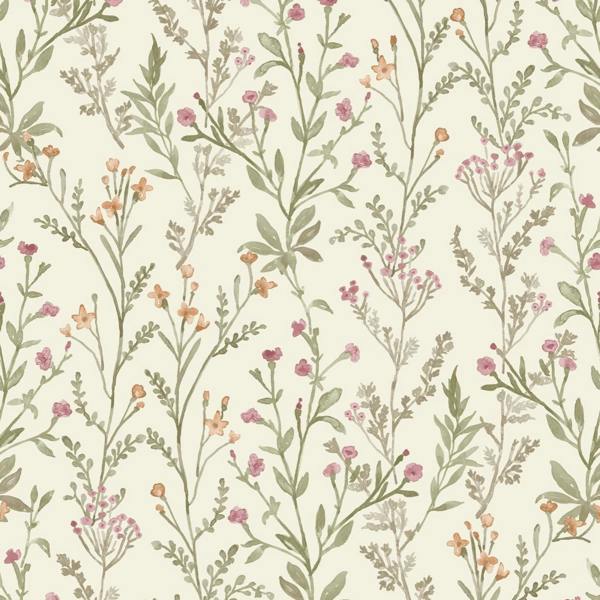 Grandeco Boutique Spring Leaf PVC-free Eco Wallpaper, Neutral