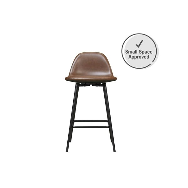 Dorel Home Calvin Counter Stool in PU Camel