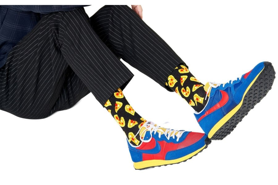 Happy Socks - Pizza Love Socks, Black - Boxers - and - Briefs.net
