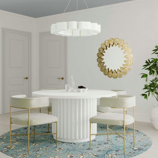 Furniture Edit Kali 55 Inch White Round Dining Table