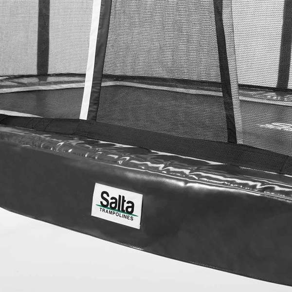 10ft x 7ft Salta Black Rectangular First Class Trampoline with Enclosure (5375A)