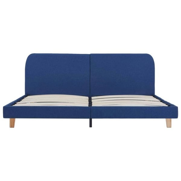 Berkfield Bed Frame Blue Fabric 150x200 cm 5FT King Size