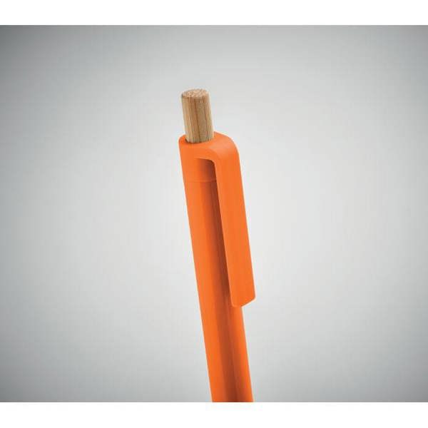 MidOcean Penu Bamboo Details Ballpoint Pen - Orange - 