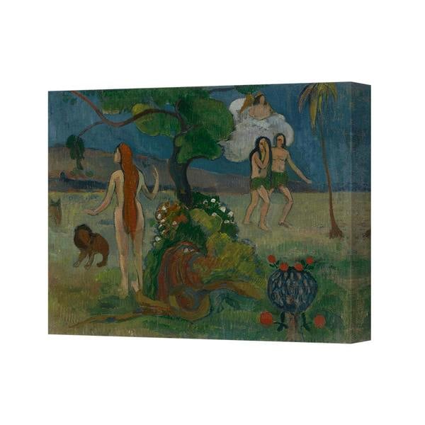 Benjamin Tate Design Colorful Beach Scene Canvas Print With Figures And Trees 5464