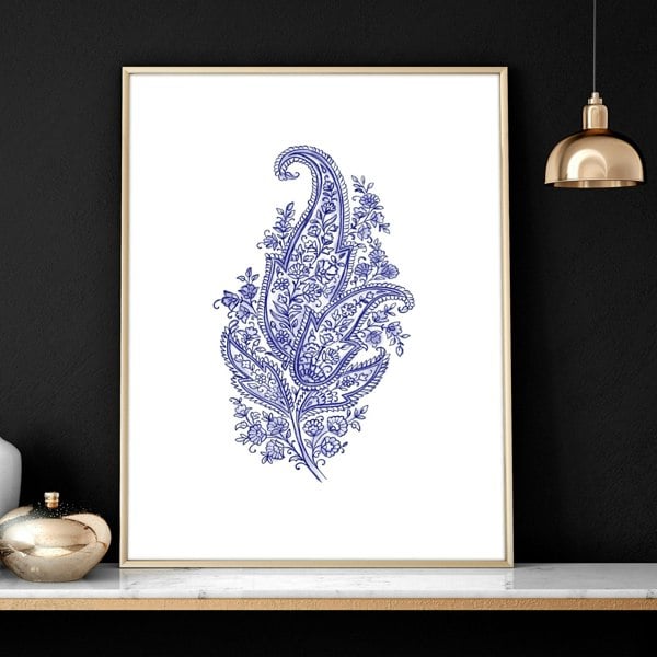 Wall hanging boho | set of 3 Paisley wall art for bedrooms