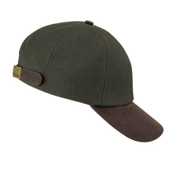 Olive Hoggs of Fife Waxed baseball cap a traditional waterproof peaked cap for men