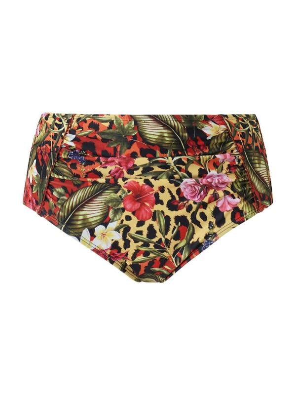 Tropical & Leopard Print High Waist Brief