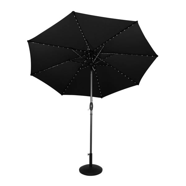 Jardi LED Tilt Parasol 2.7m With Tilt Base – Black