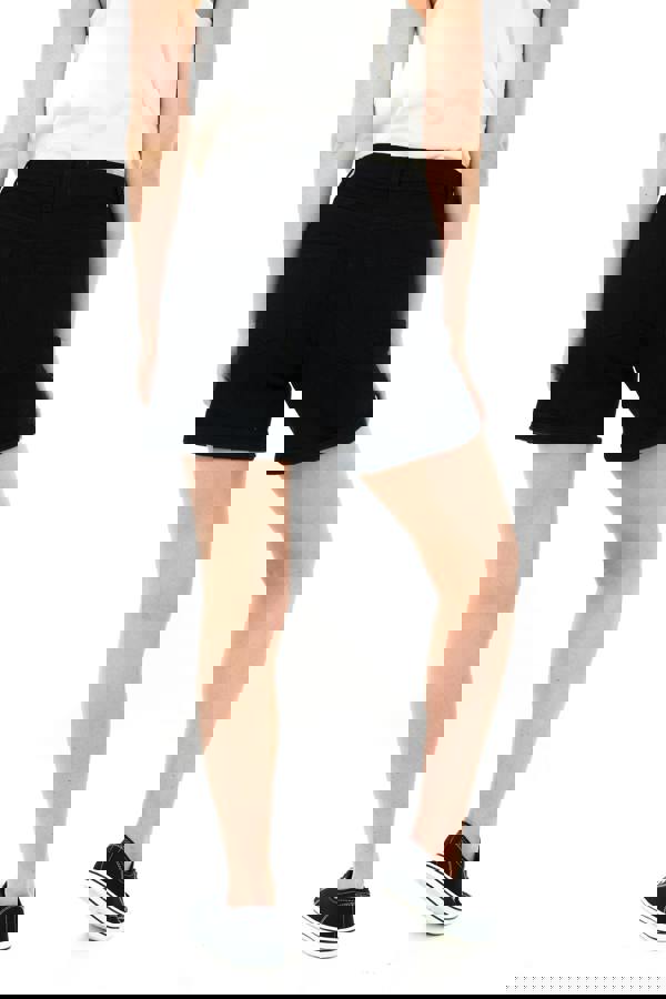 Smart Living Ladies Boyfriend Denim Shorts - Black