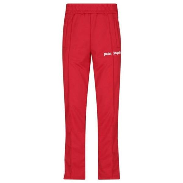 Palm Angels Mens Classic Striped Tracksuit Bottoms - Classic Red - 