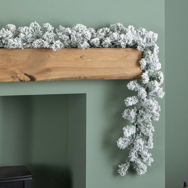 Samuel Alexander 2.7m Imperial Snowy Christmas Garland with 180 Tips