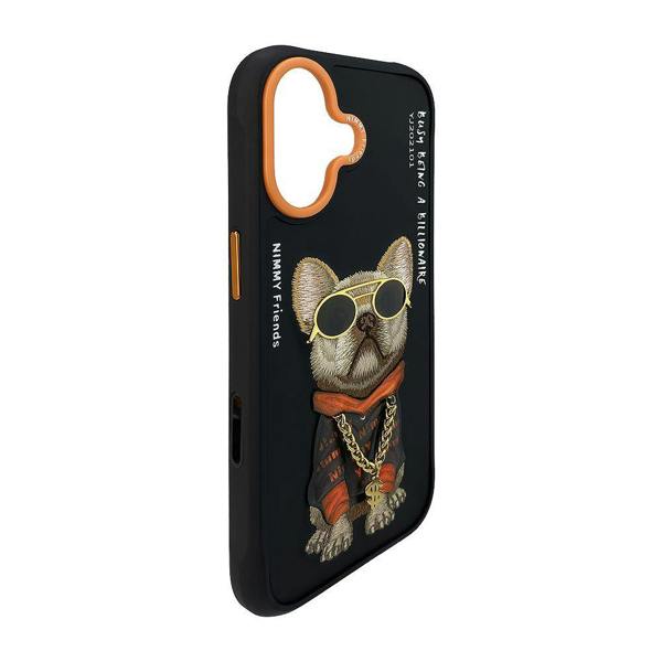 Nimmy Friends Nimmy Glasses Cool Dog Case with MagSafe for iPhone 17 6.3" Black Orange - N-YJ-IP17-01