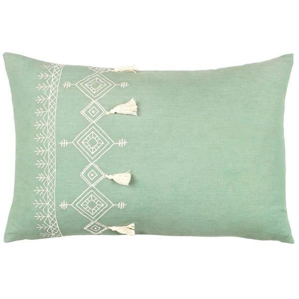 Furn Pritta Tassel Cushion Cover - Eucalyptus - 
