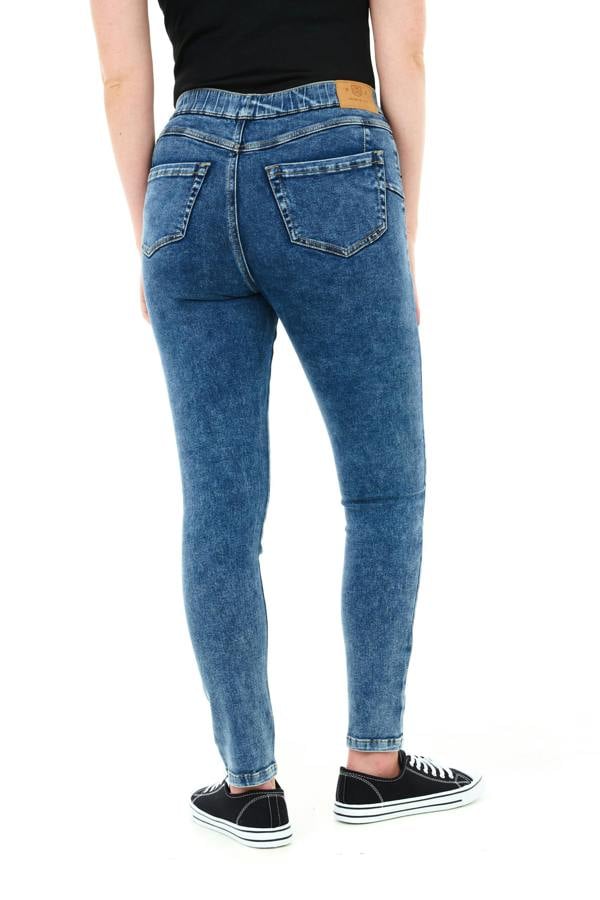Smart Living Women's Skinny Fit Denim Jeggings - Stylish, Comfortable & Versatile - Acid Blue
