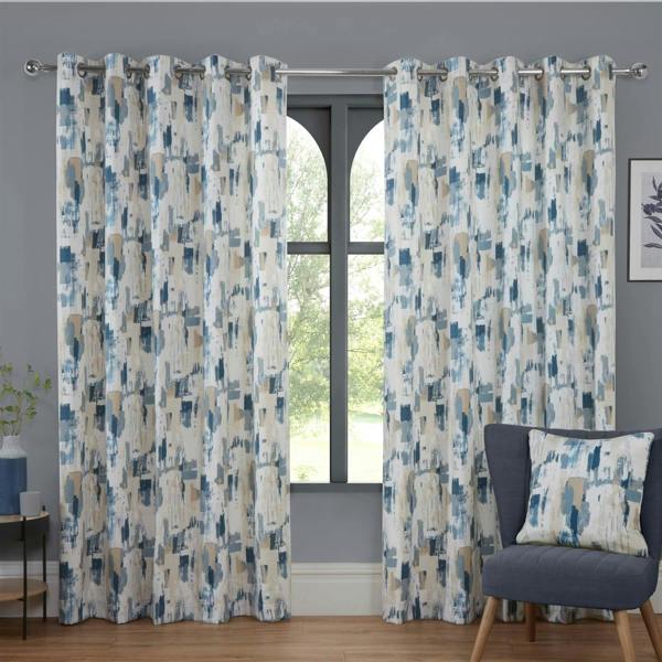 Bamford Cobalt Eyelet Curtains