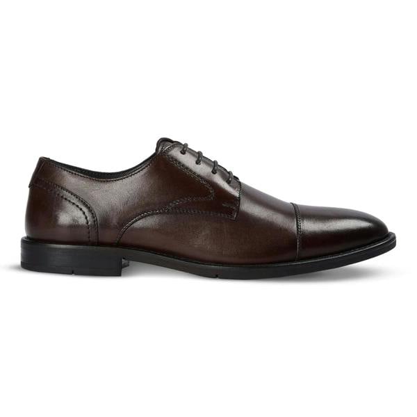 Paul Andrew Regent - Men's Dark Brown Burnished Leather Derby Shoes