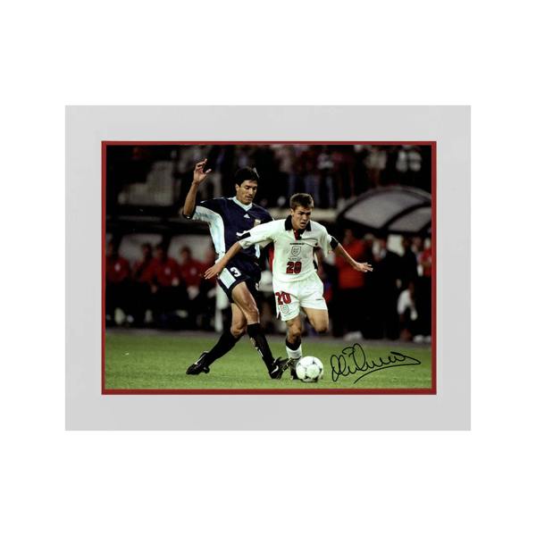 Michael Owen Signed England 16x12 Image Deluxe Mount