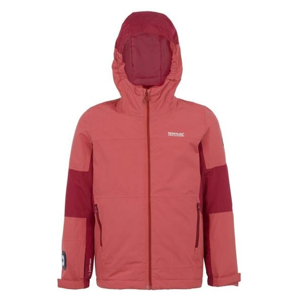 Regatta Childrens/Kids Beamz IV Waterproof Jacket - Mineral Red/Rumba Red - 