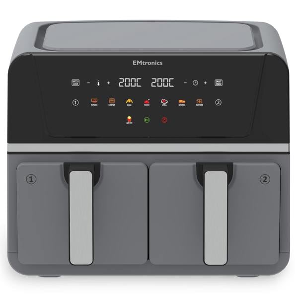 EMtronics Dual Air Fryer 8 Litre