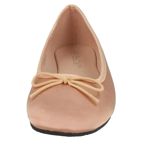 Spot On Ladies Spot On Satin Ballerinas
