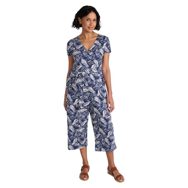 Mountain Warehouse Womens/Ladies Santorini Leaves Wrap Jumpsuit - Dark Blue - 