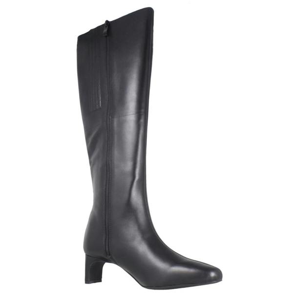 Clarks Ladies Clarks Thin Block Heeled Knee High Boots Edina Tall