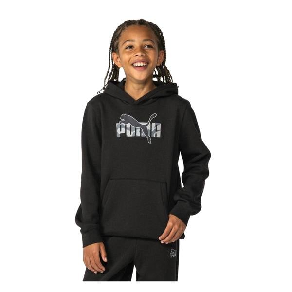 Puma Boys Brushed Fleece Hoodie - Black - 