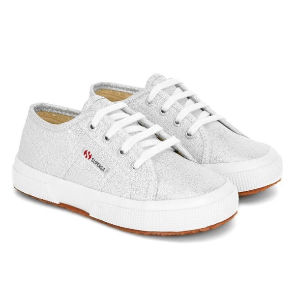 Superga Childrens/Kids 2750 Lamew Lace Up Trainers - Grey Silver