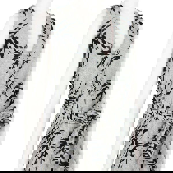 Raey luxurious silk midi day dress in a weave and bamboo print