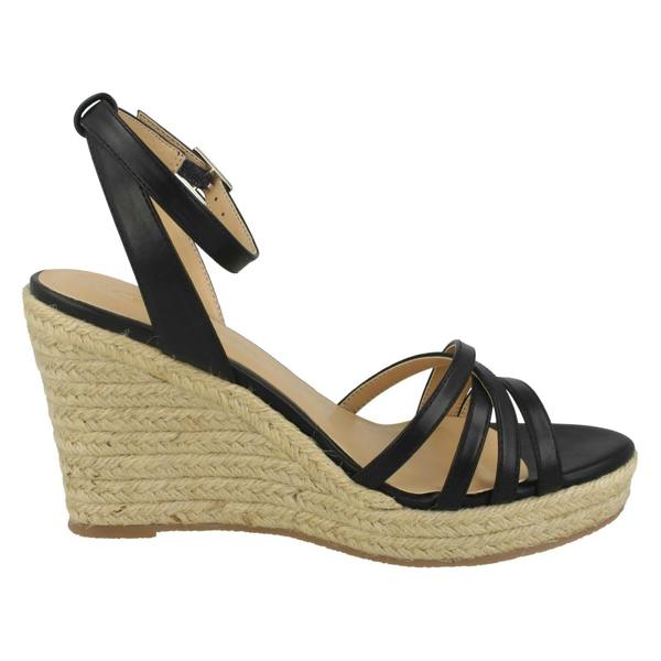 Spot On Ladies Spot On Rope Wedge Strappy Sandals F2275