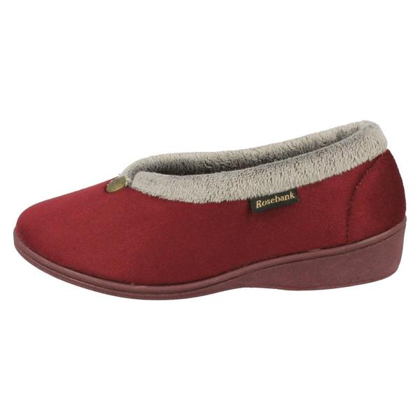 Rosebank Ladies Rosebank Memory Foam Wedge Heeled Slippers Sandra