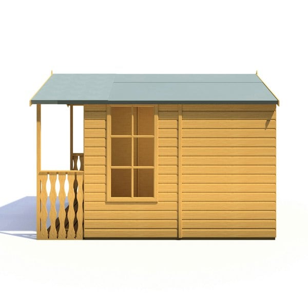 Shire Delmora 8x10 INC Verandah Summerhouse Interlock Cladding - Best Shed