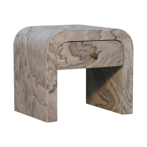 Wyld Haus Eguisheim Marble Effect Bedside Tables