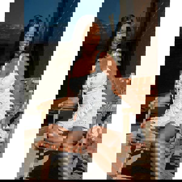 Pink Vanilla Broderie Skater Dress