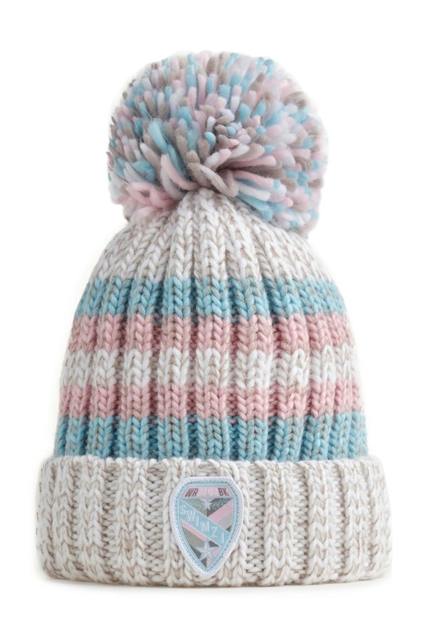 SuperBobble Reflective Beanie Bobble Hat - Winter Pastels