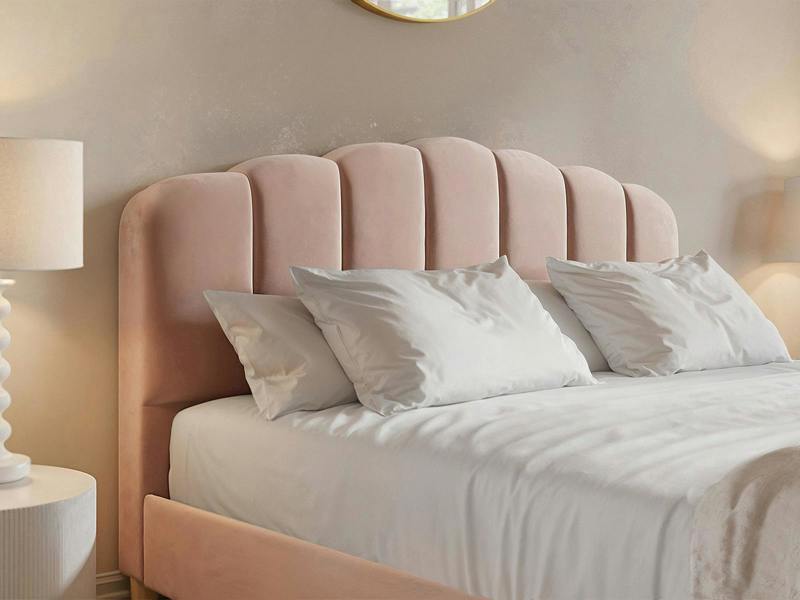 Flair Scallop Velvet Bed Frame