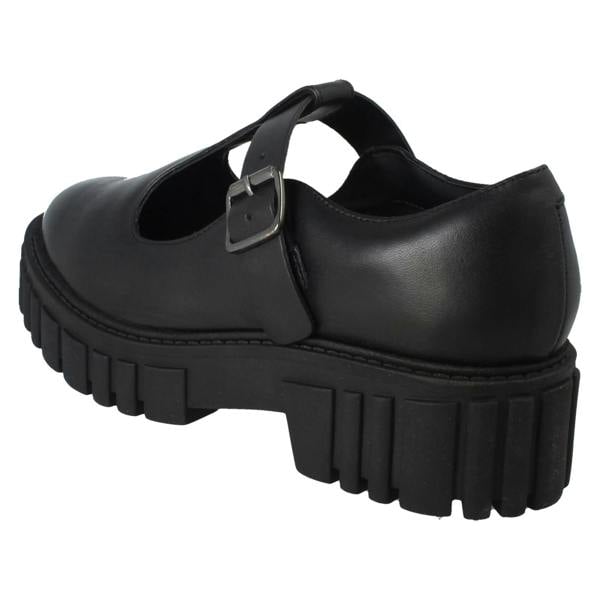 Clarks Ladies Clarks Buckle Fastening Chunky Sole T-Bar Smart Shoes Page Bar