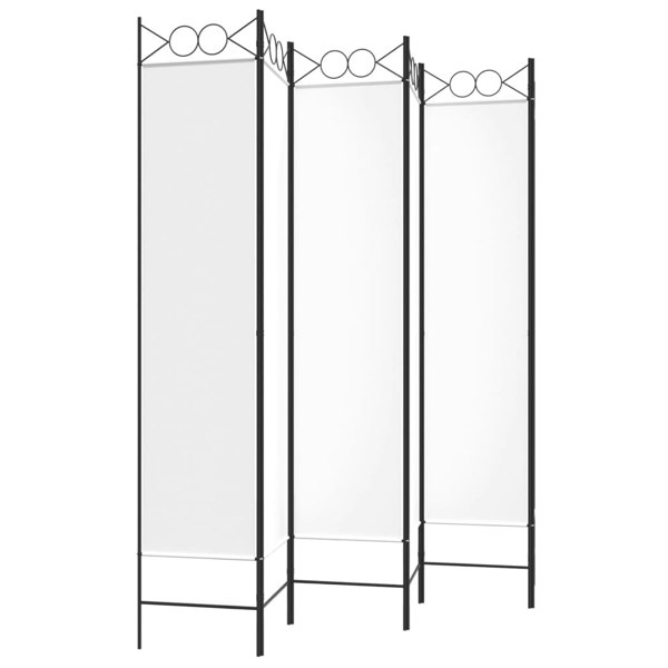 Berkfield 6-Panel Room Divider White 240x200 cm Fabric