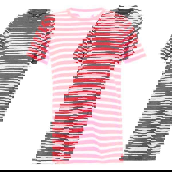 Regatta Womens/Ladies Bayletta Striped T-Shirt - High Risk Red/White - 