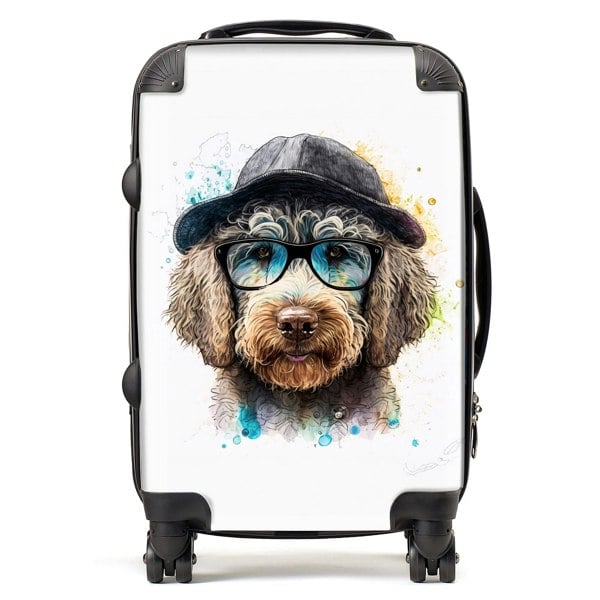 Warren Reed Labradoodle Dog Face Splashart Suitcase