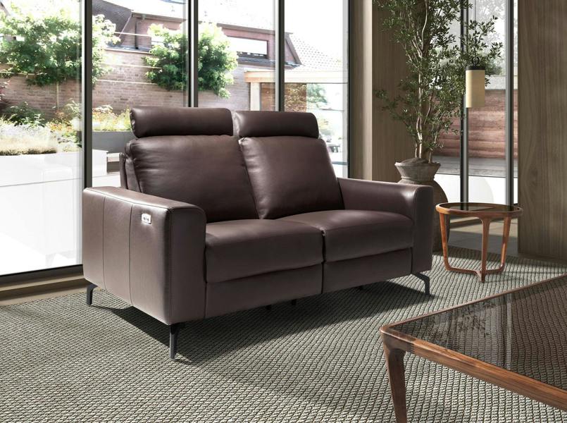 Angel Cerdá Chocolate Brown Leather Recliner Sofa 6368/6366