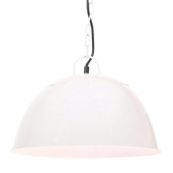 Berkfield Industrial Vintage Hanging Lamp 25 W White Round 41 cm E27