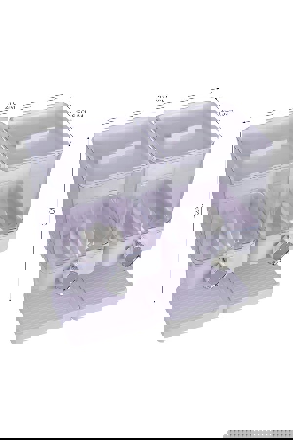 Living and Home Double Square Cereal Dispenser White