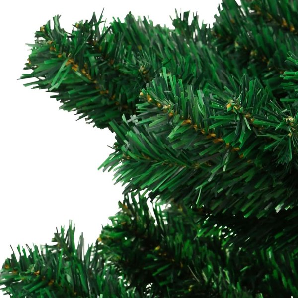 Berkfield Swirl Christmas Tree with Stand and LEDs Green 150 cm PVC
