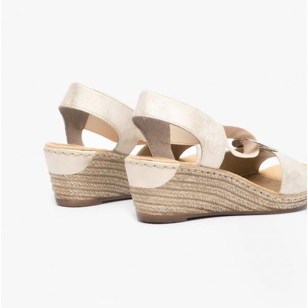 Rieker 624H6-60 Womens Sandals - Gold